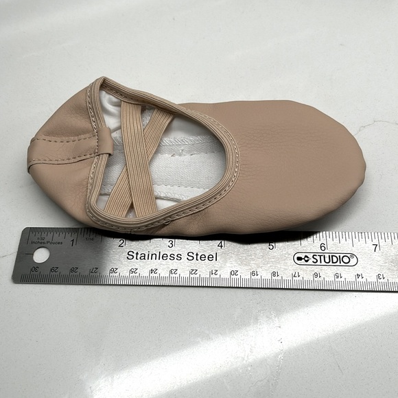 🌻4/$20 Ballet Slippers for Toddlers Full Cowhide Sole Crossbands Size 4 Yrs 10 - Picture 11 of 12